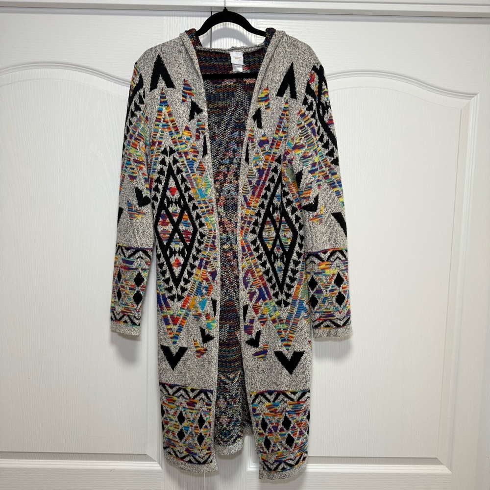 Northern Angel Long multicolored hooded Sweater